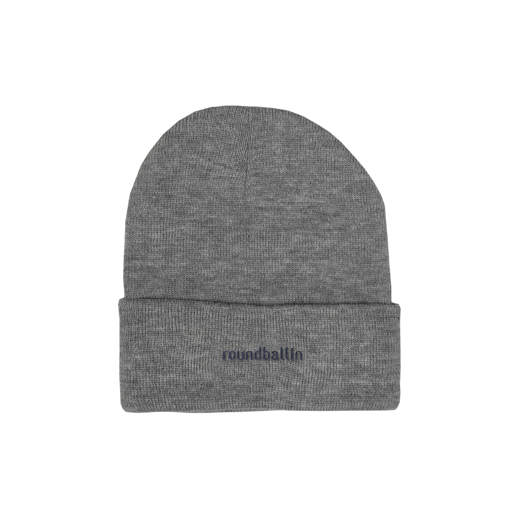 Beanie - "roundballin (icon)" Heather Grey 12" Beanie