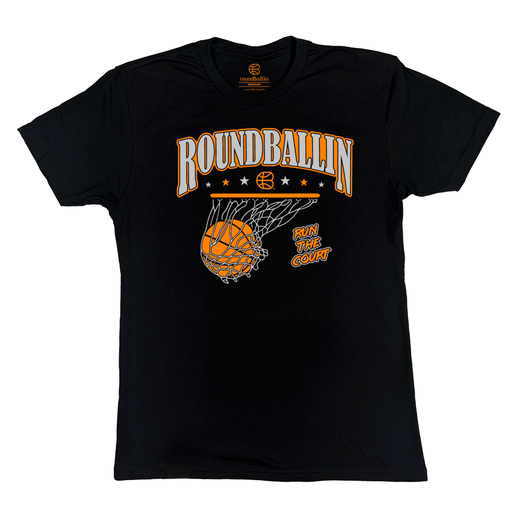 "ROUNDBALLIN (Athletic)" Black T-Shirt