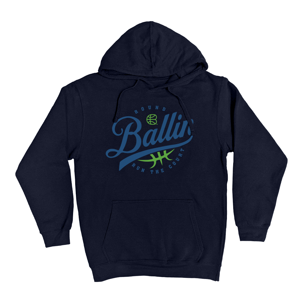 "Ballin (Script)" Navy Elevated Hoodie