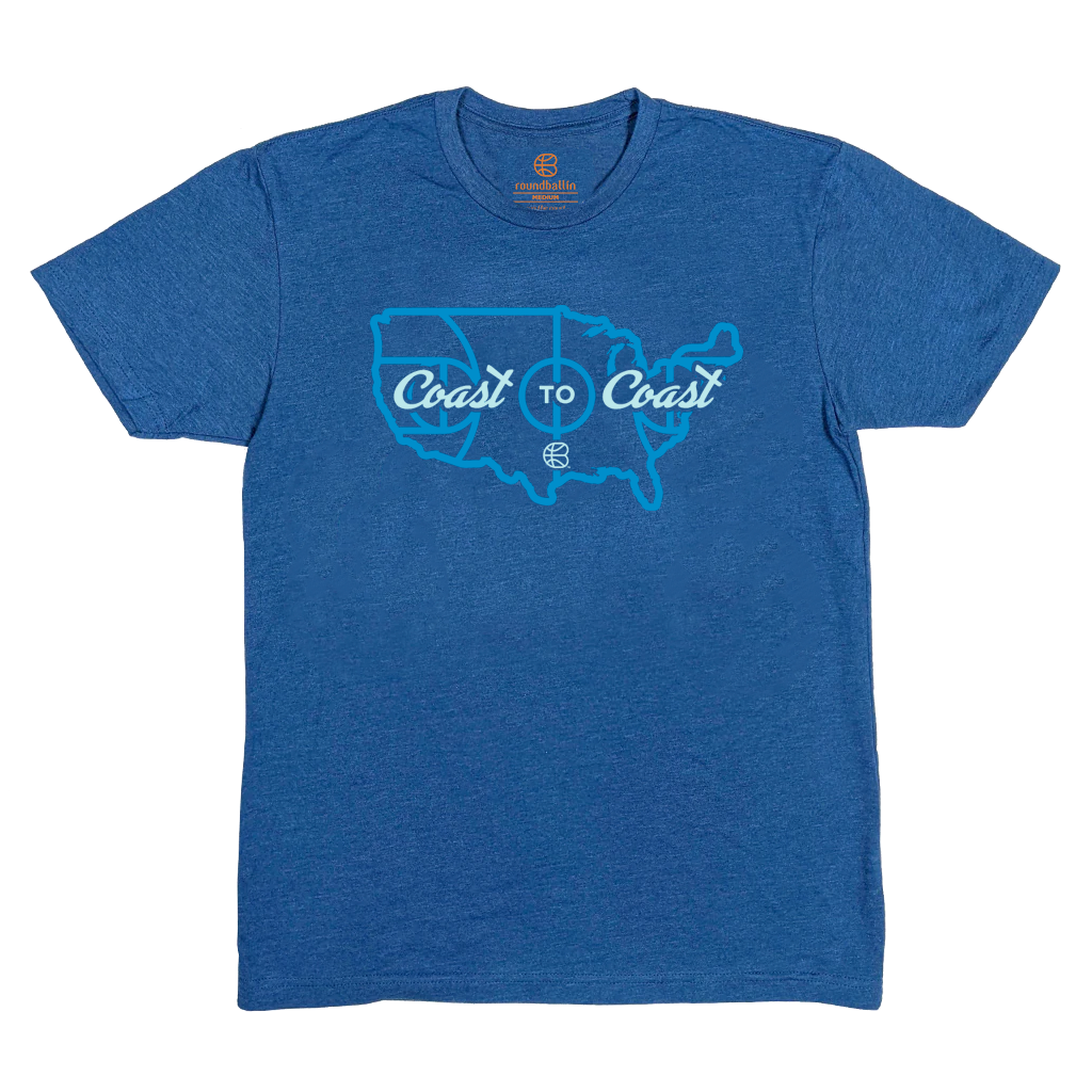 "Coast to Coast" Heather Cool Blue T-Shirt