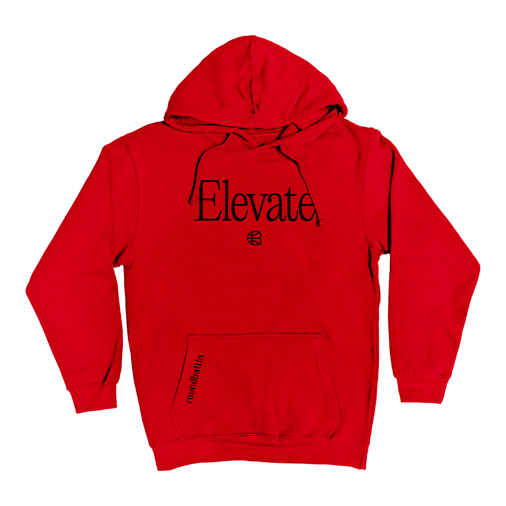 "Elevate" Red Elevated Hoodie