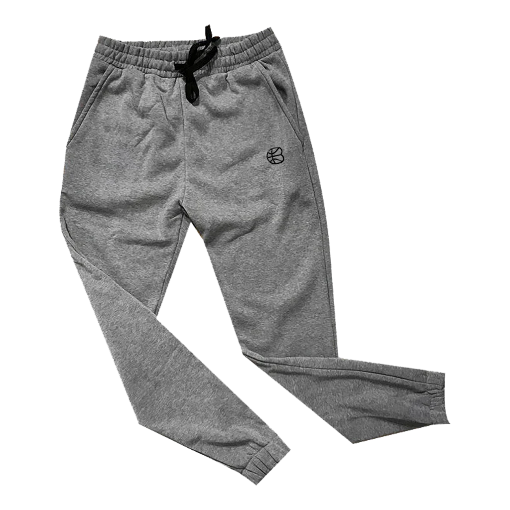 "roundballin (icon)" Heather Grey Fleece Men's Joggers