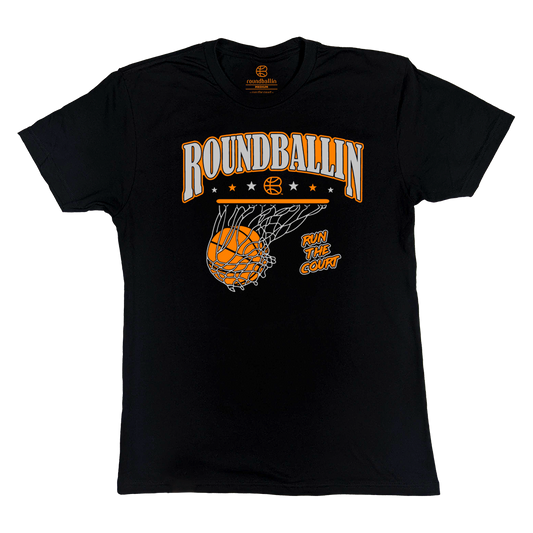"ROUNDBALLIN (Athletic)" Black T-Shirt