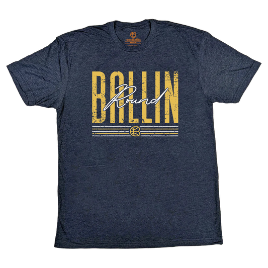 "BALLIN (Flow)" Heather Navy T-Shirt