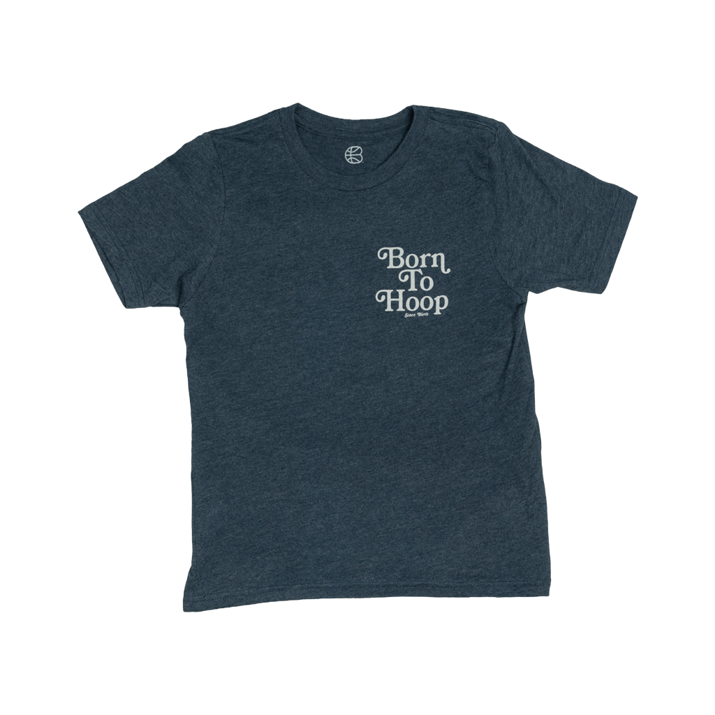 YOUTH - "Born To Hoop" Heather Navy T-Shirt