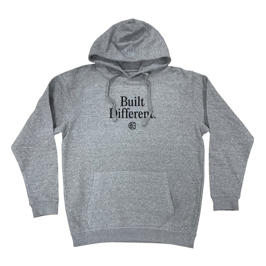 "Built Different" Heather Grey Elevated Hoodie