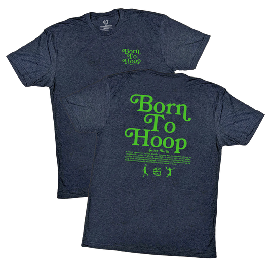 "Born To Hoop" Heather Navy T-Shirt