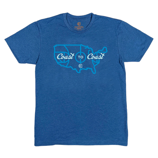 "Coast to Coast" Heather Cool Blue T-Shirt
