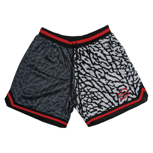 "Elephant Print (Two-Tone)" Charcoal/Cement Authentic Shorts