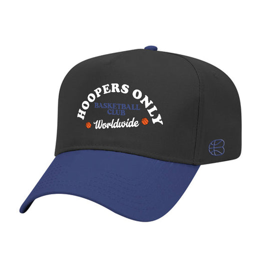 Hat - "HOOPERS ONLY" Black/Royal 5-Panel Mid Profile Snapback