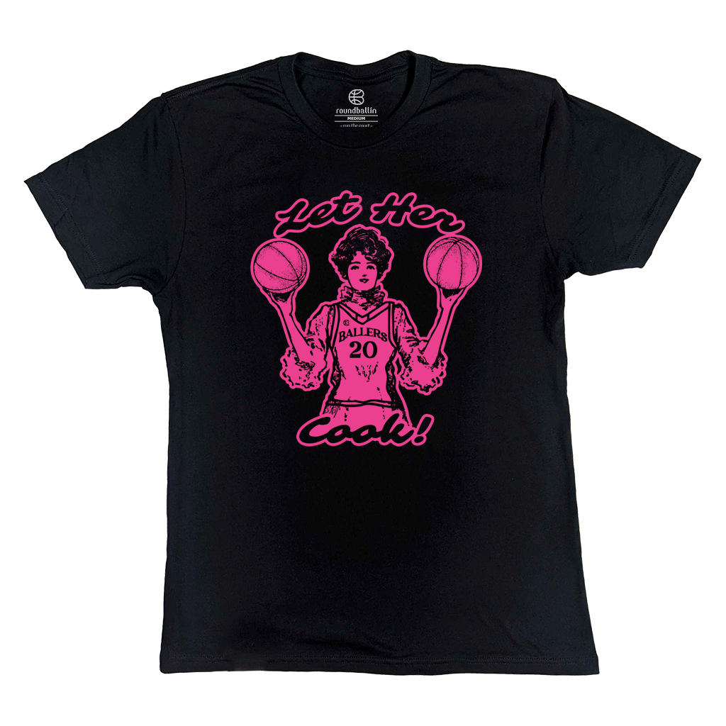 "LET HER COOK" Black T-Shirt