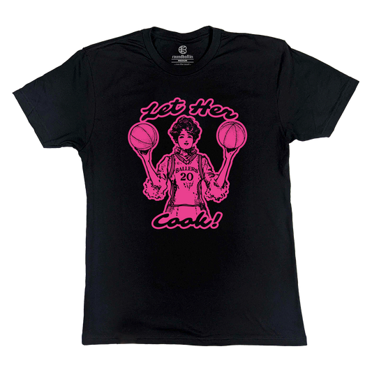 "LET HER COOK" Black T-Shirt