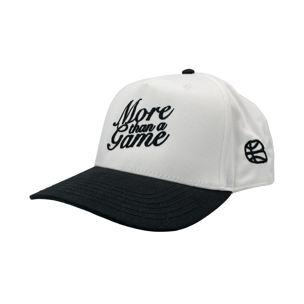Hat - "More Than A Game" White/Black 5-Panel Mid Profile Snapback