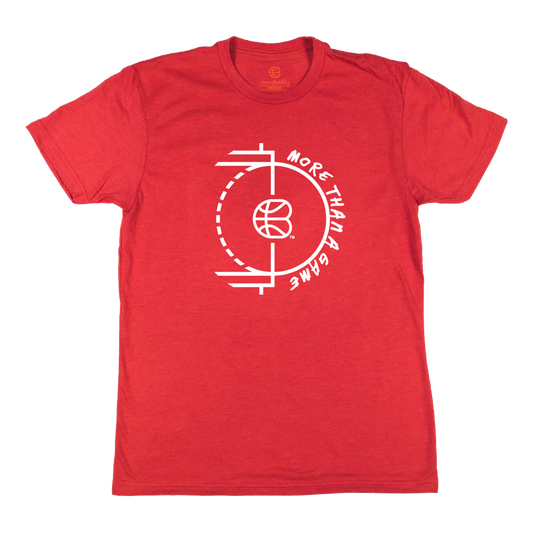 "MORE THAN A GAME (Court)" Heather Red T-Shirt