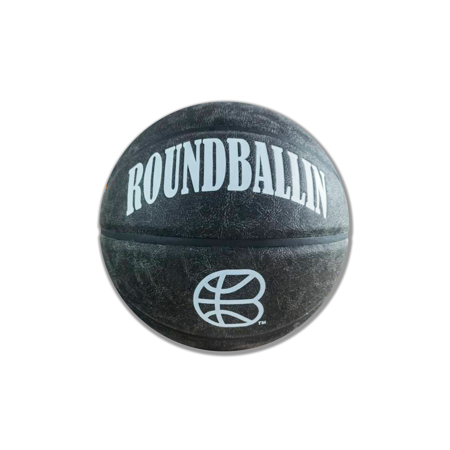 "Roundballin" Black Leather Indoor/Outdoor Basketball