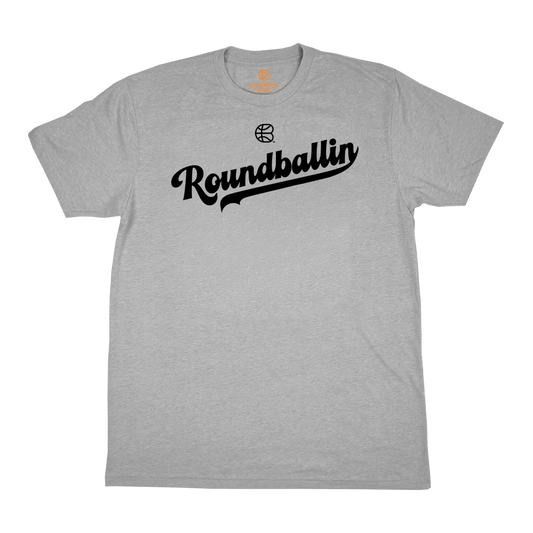"Roundballin (Script)" Heather Silk T-Shirt